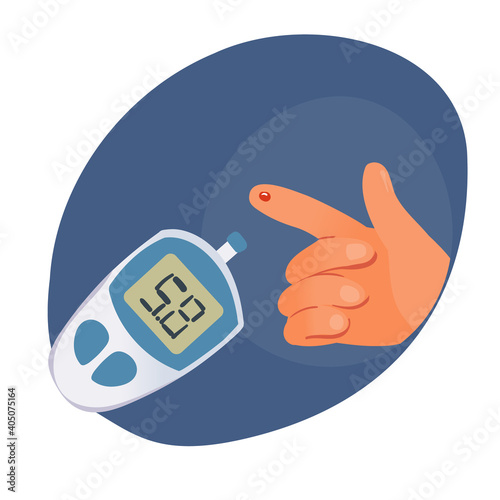 Measurement of blood sugar using a blood glucose meter