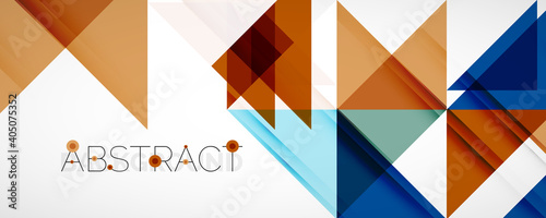 Set of vector triangle geometric backgrounds. Vector illustration for covers, banners, flyers and posters and other designs