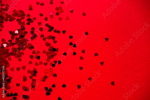 Heart on a red background as a sign of Valentine's Day
