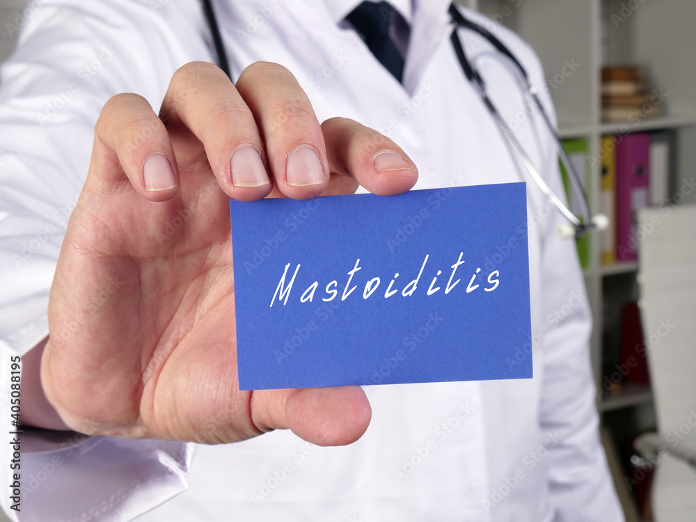 Health care concept about Mastoiditis with sign on the page. Health care concept about Mastoiditis with sign on the page.