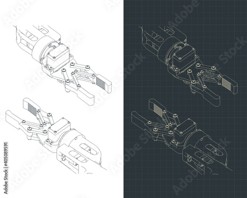 Robotic arm isometric drawings