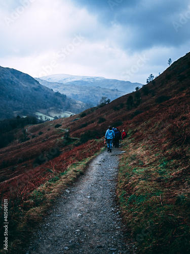Hikers in the Lake District, UK