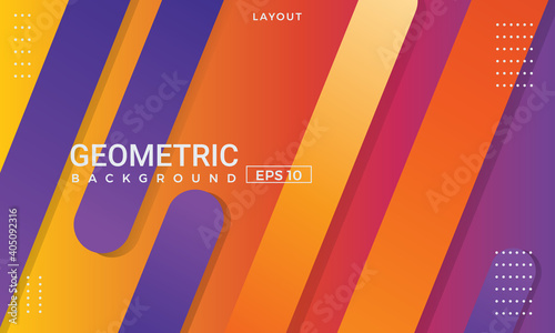 Illustration vector graphic of colorful gradient geometric background. Perfect for copybook brochures, school books, Notebook paper, book, magazine template.