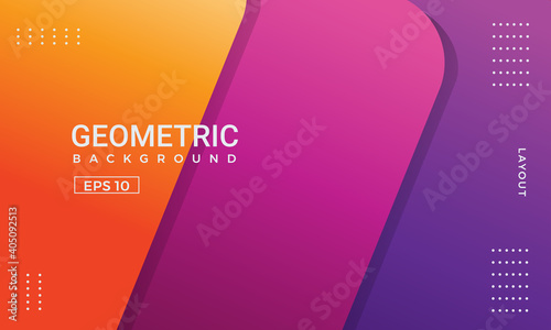 Illustration vector graphic of colorful gradient geometric background. Perfect for copybook brochures, school books, Notebook paper, book, magazine template.
