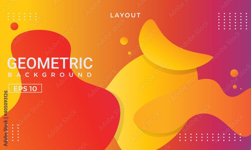 Illustration vector graphic of minimalist colorful orange gradient geometric background. Perfect for copybook brochures, school books, Notebook paper, book, magazine template.