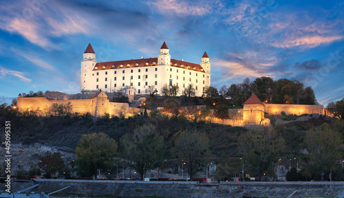 Slovakia capital city Bratislava, Castle at nigth © TTstudio