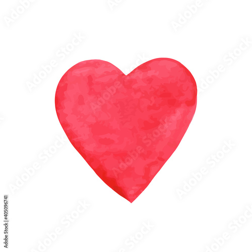 watercolor heart isolated on white background. design for holiday greeting card and invitation of the wedding, Valentine's day, Mother's day and Birthday