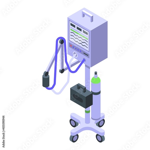 Artificial lung ventilation icon. Isometric of artificial lung ventilation vector icon for web design isolated on white background