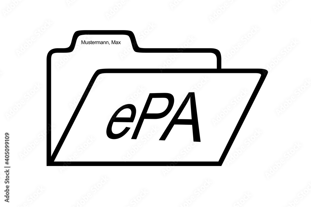 Symbol einer elektronische Patientenakte ePA Symbol einer elektronische Patientenakte ePA
