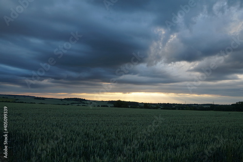 Stormy looking clouds  sunset at Saffron Walden  2018