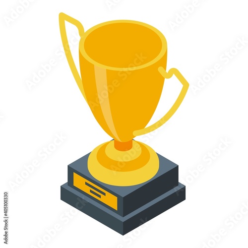 Premium cup icon. Isometric of premium cup vector icon for web design isolated on white background