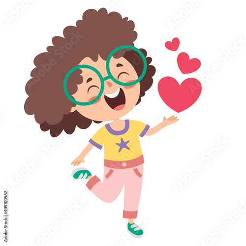 Love Concept With Cartoon Character