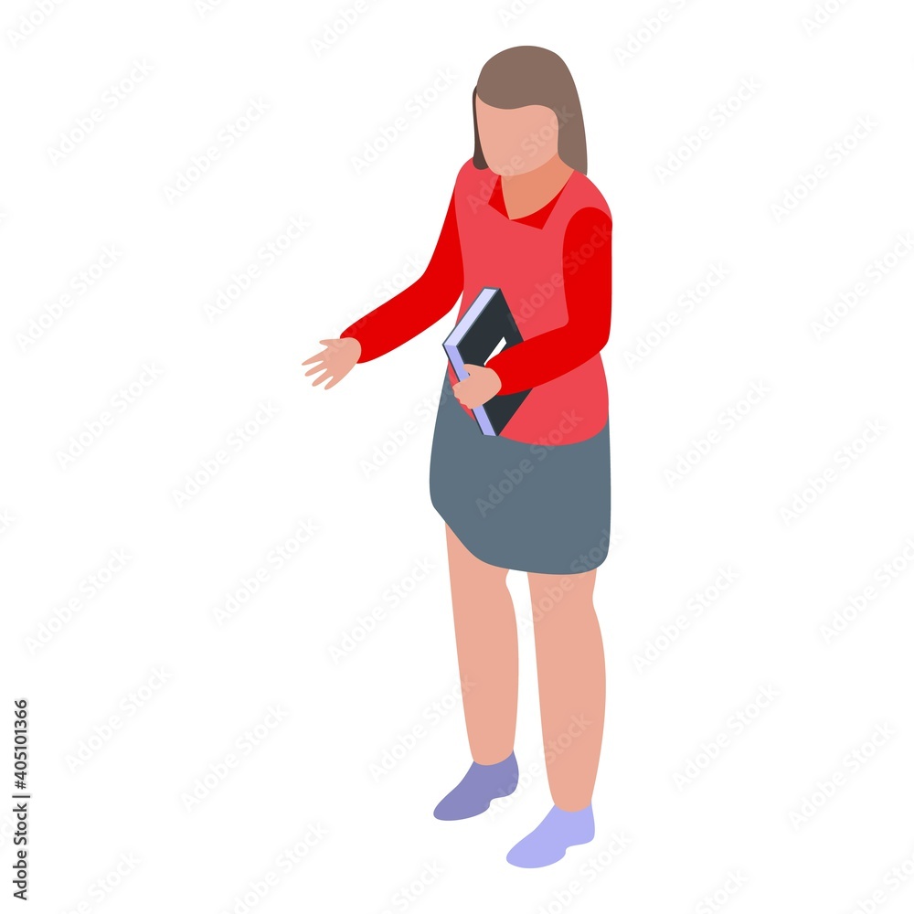 Event manager icon. Isometric of event manager vector icon for web design isolated on white background Event manager icon. Isometric of event manager vector icon for web design isolated on white background