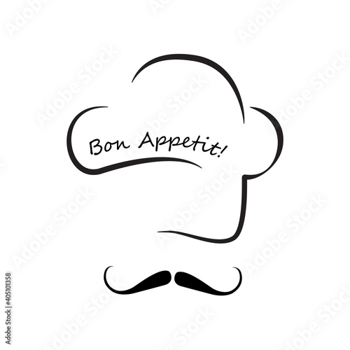 Chef hat logo template design. Vector illustration.