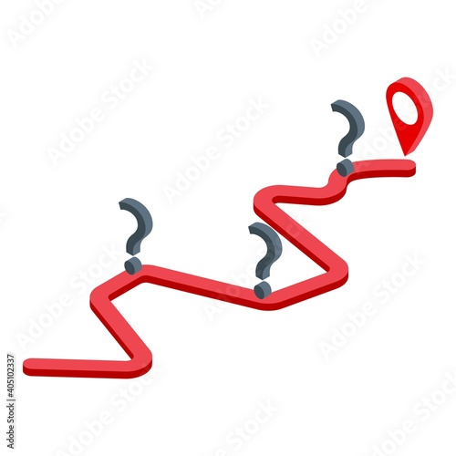 Questions way icon. Isometric of questions way vector icon for web design isolated on white background