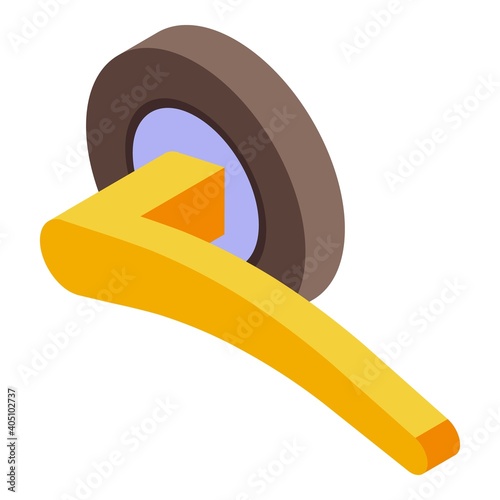 Entrance handle icon. Isometric of entrance handle vector icon for web design isolated on white background