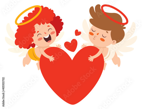 Love Concept With Cartoon Character