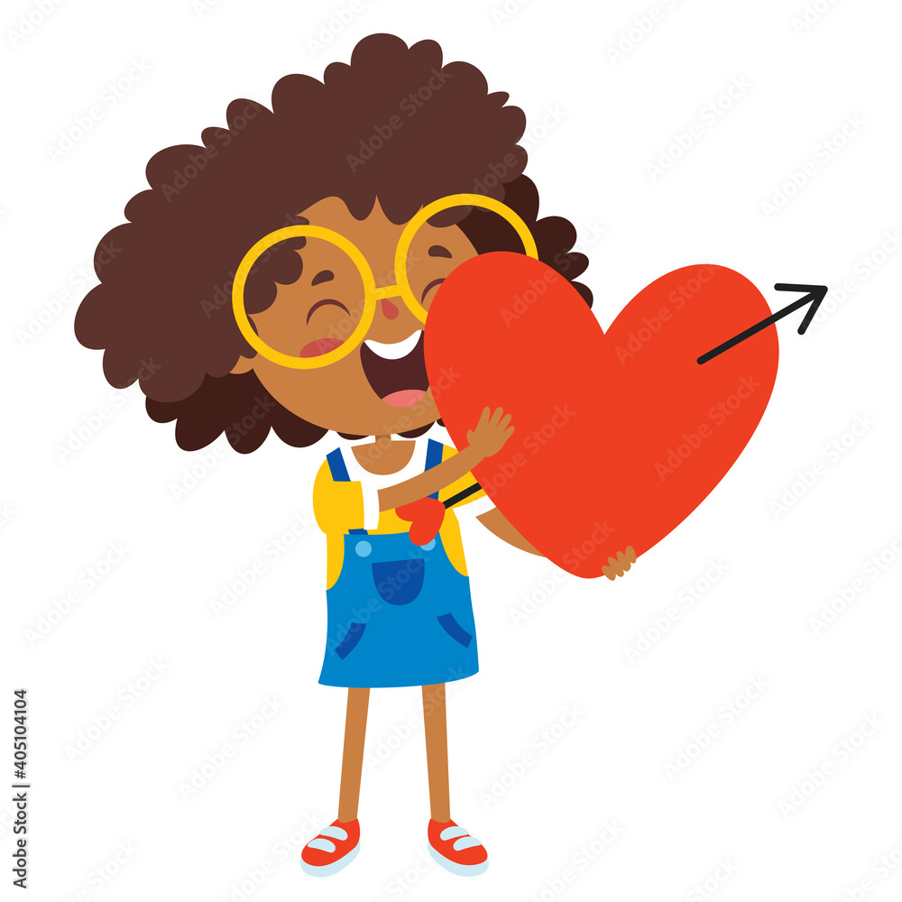 Love Concept With Cartoon Character Love Concept With Cartoon Character
