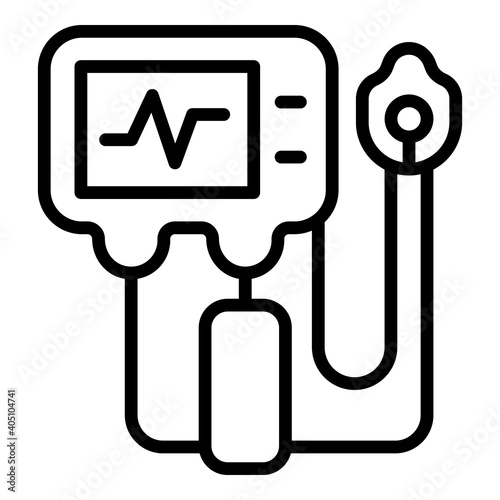 Breathing ventilator medical machine icon. Outline breathing ventilator medical machine vector icon for web design isolated on white background