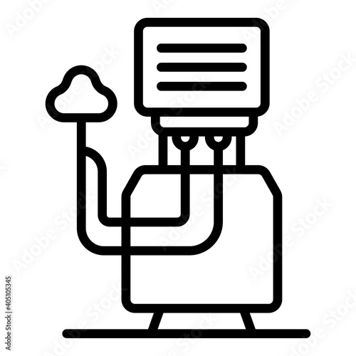 Hospital ventilator medical machine icon. Outline hospital ventilator medical machine vector icon for web design isolated on white background