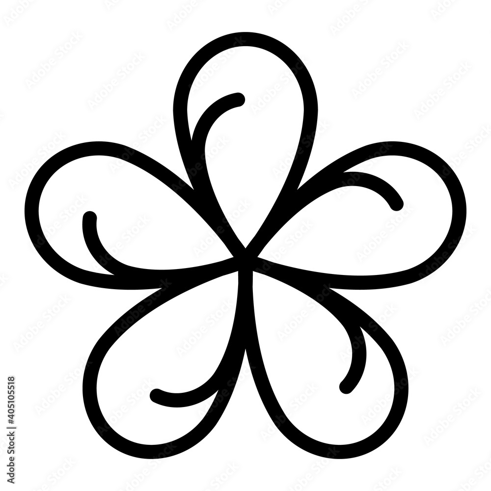 Plumeria frangipani icon. Outline plumeria frangipani vector icon for web design isolated on white background Plumeria frangipani icon. Outline plumeria frangipani vector icon for web design isolated on white background
