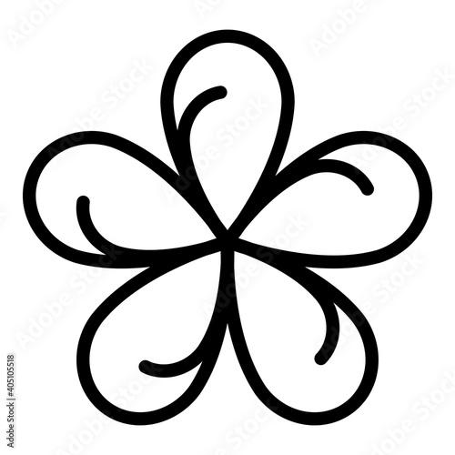 Plumeria frangipani icon. Outline plumeria frangipani vector icon for web design isolated on white background