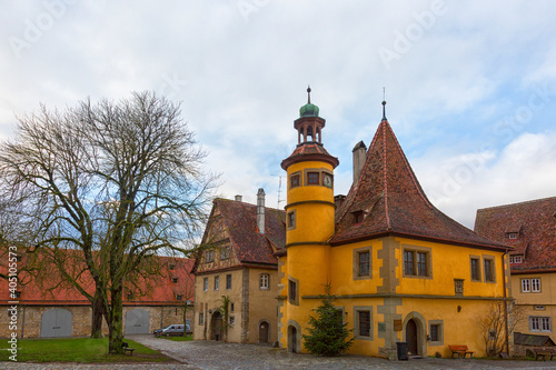 Ancient Hegereiterhaus at Rothenburg ob der Tauber, Franconia, Bavaria, Germany photo