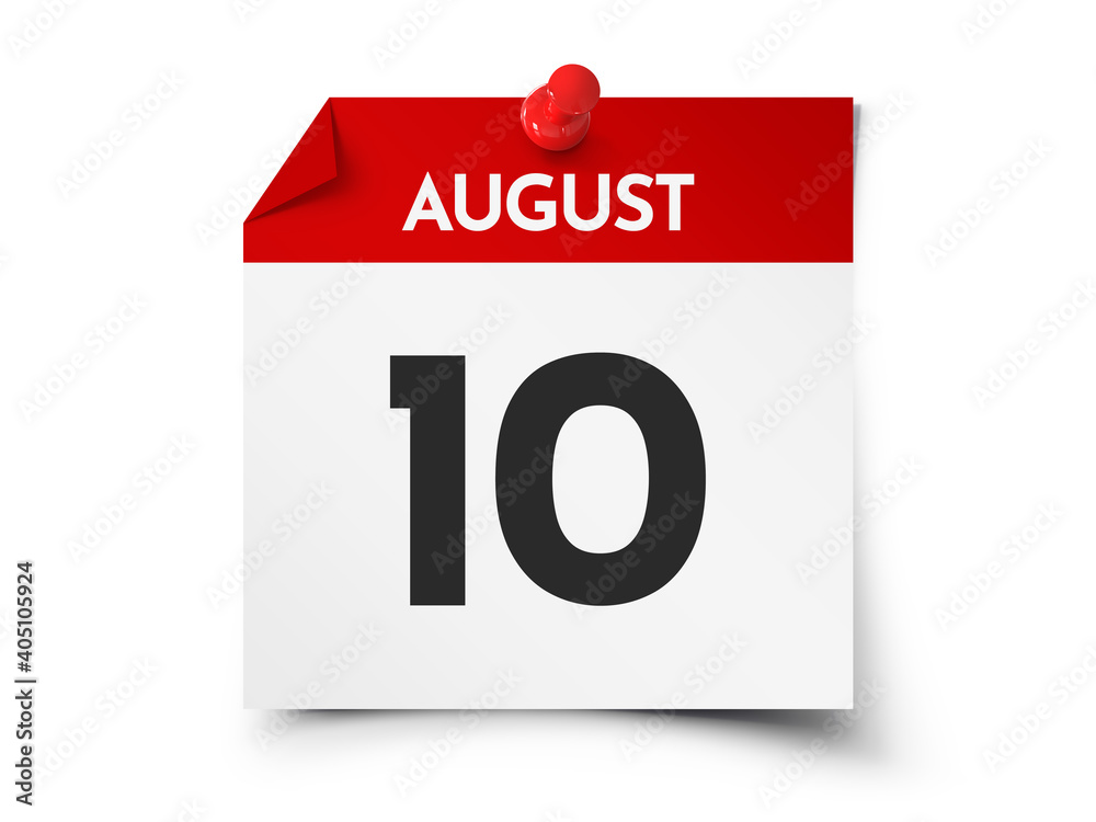 August 10 day calendar August 10 day calendar