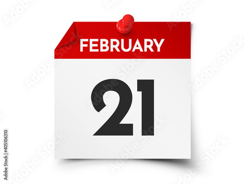 February 21 day calendar photo