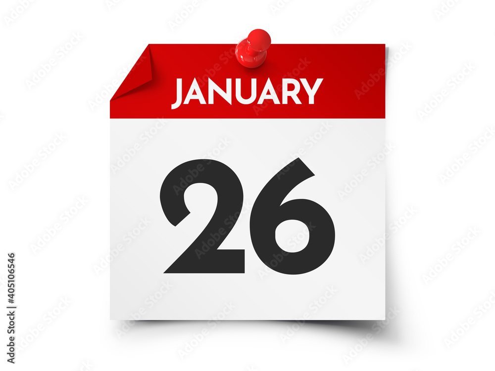 January 26 day calendar