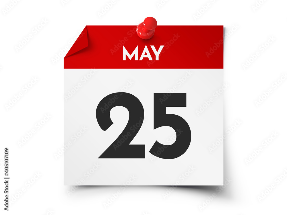 Fototapeta premium May 25 day calendar