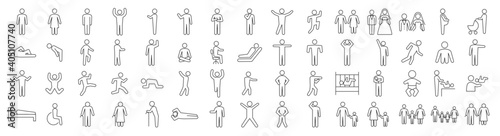 People pictogram set in various poses