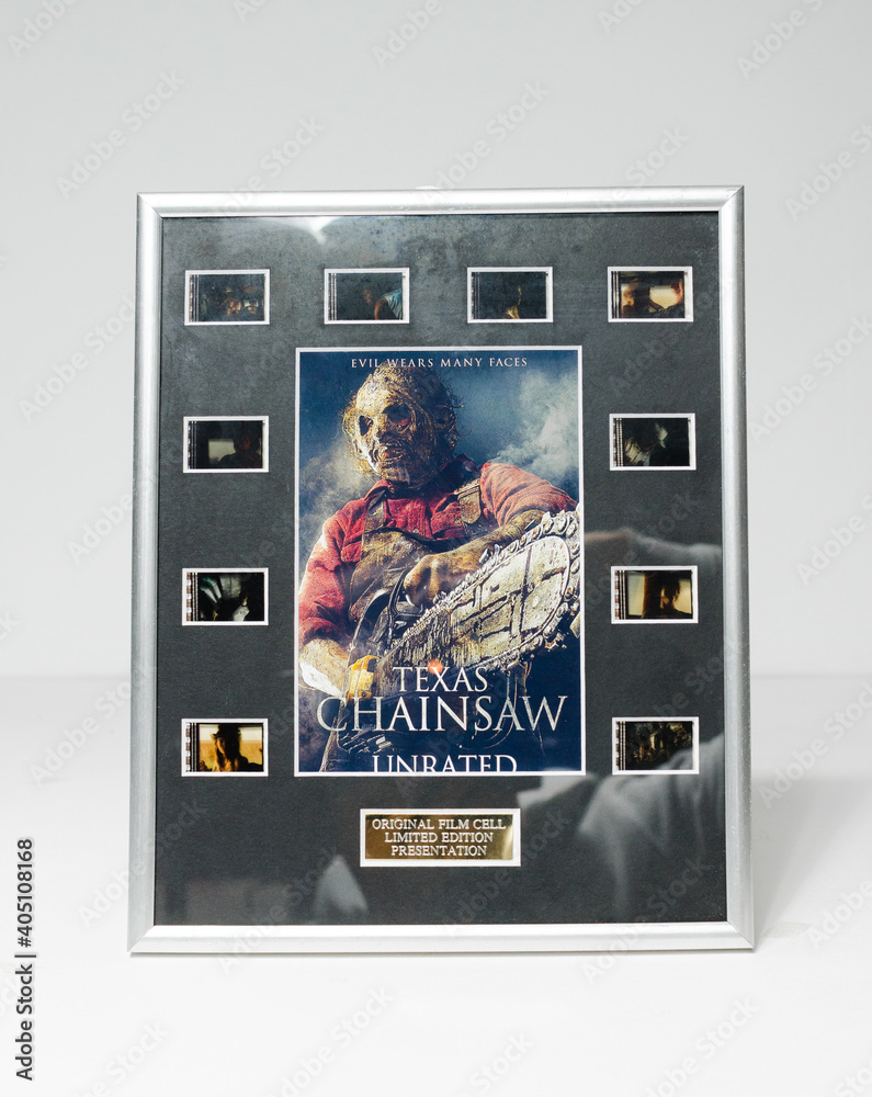 london, england, 05/05/2018 Texas chainsaw massacre collectable film