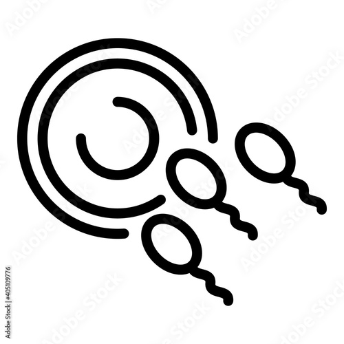 Spermatozoid icon. Outline spermatozoid vector icon for web design isolated on white background