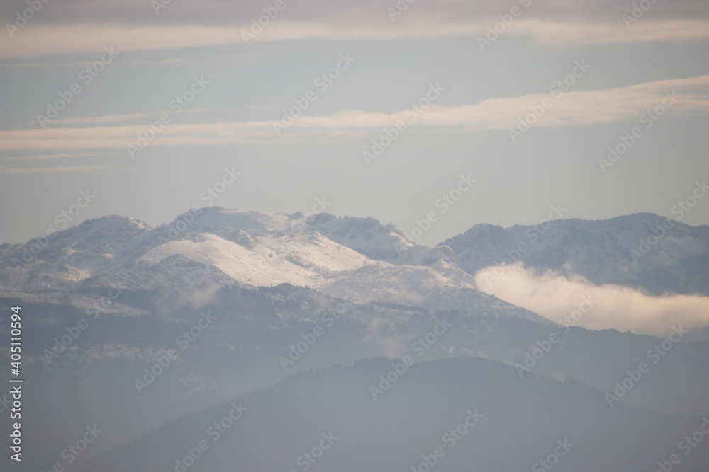 Mountains of Basque Country in winter