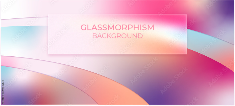 Glassmorphism. Abstract background. Holographic.