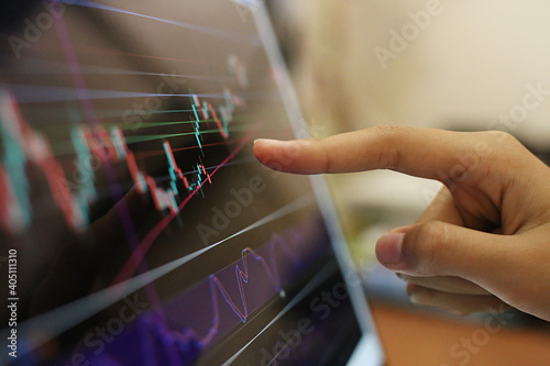 Thailand Stock Exchange, Streaming Trade Screen, The stock screen shows a list of stocks with reduced value.