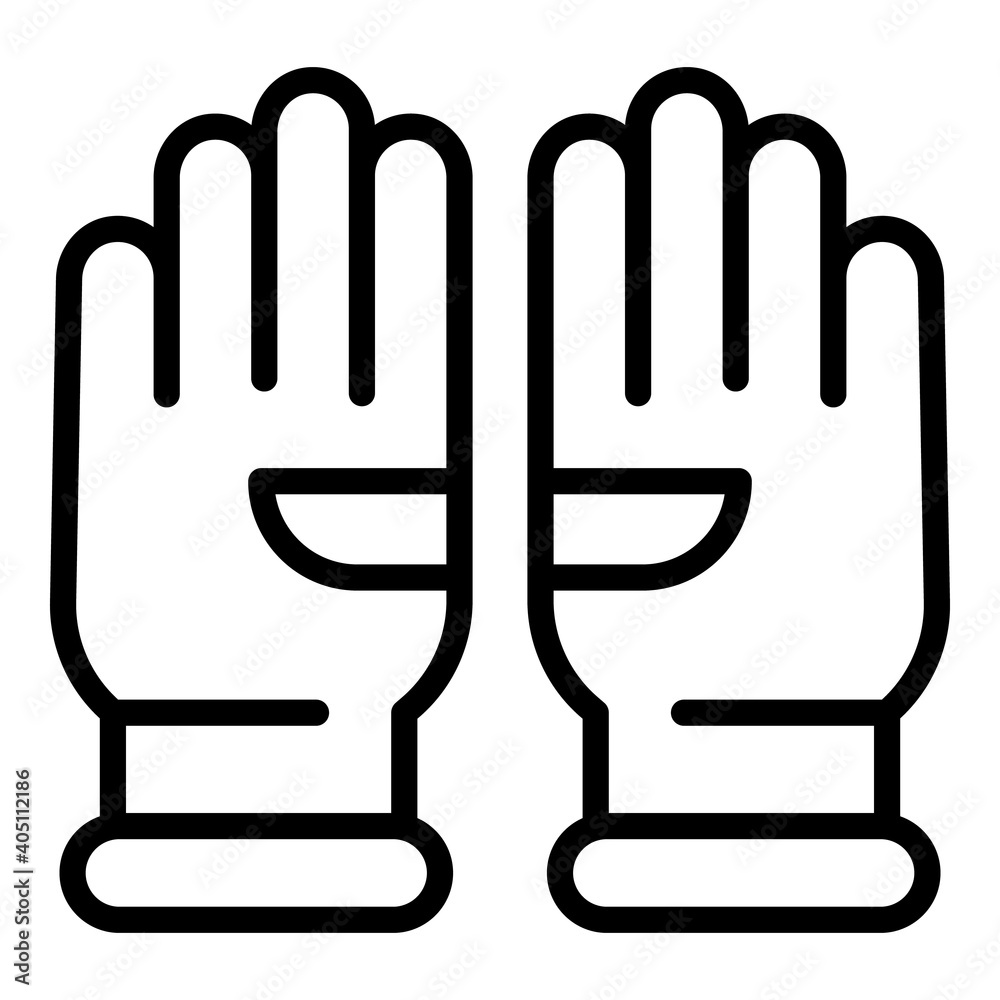 Medical gloves icon. Outline medical gloves vector icon for web design isolated on white background Medical gloves icon. Outline medical gloves vector icon for web design isolated on white background