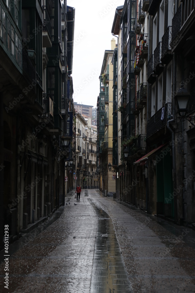 Street in the old town of Bilbao