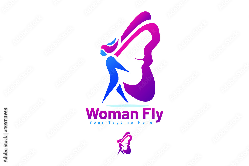 Butterfly Woman Logo For Saloon Branding, Cosmetic Product, and Beauty Industry Butterfly Woman Logo For Saloon Branding, Cosmetic Product, and Beauty Industry