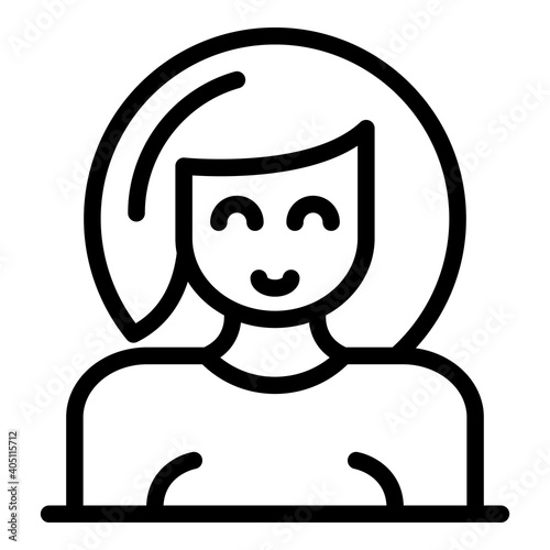 Confused smiling icon. Outline confused smiling vector icon for web design isolated on white background