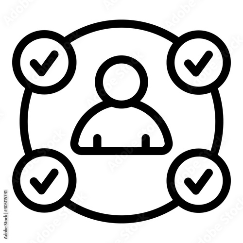Business collaboration icon. Outline business collaboration vector icon for web design isolated on white background