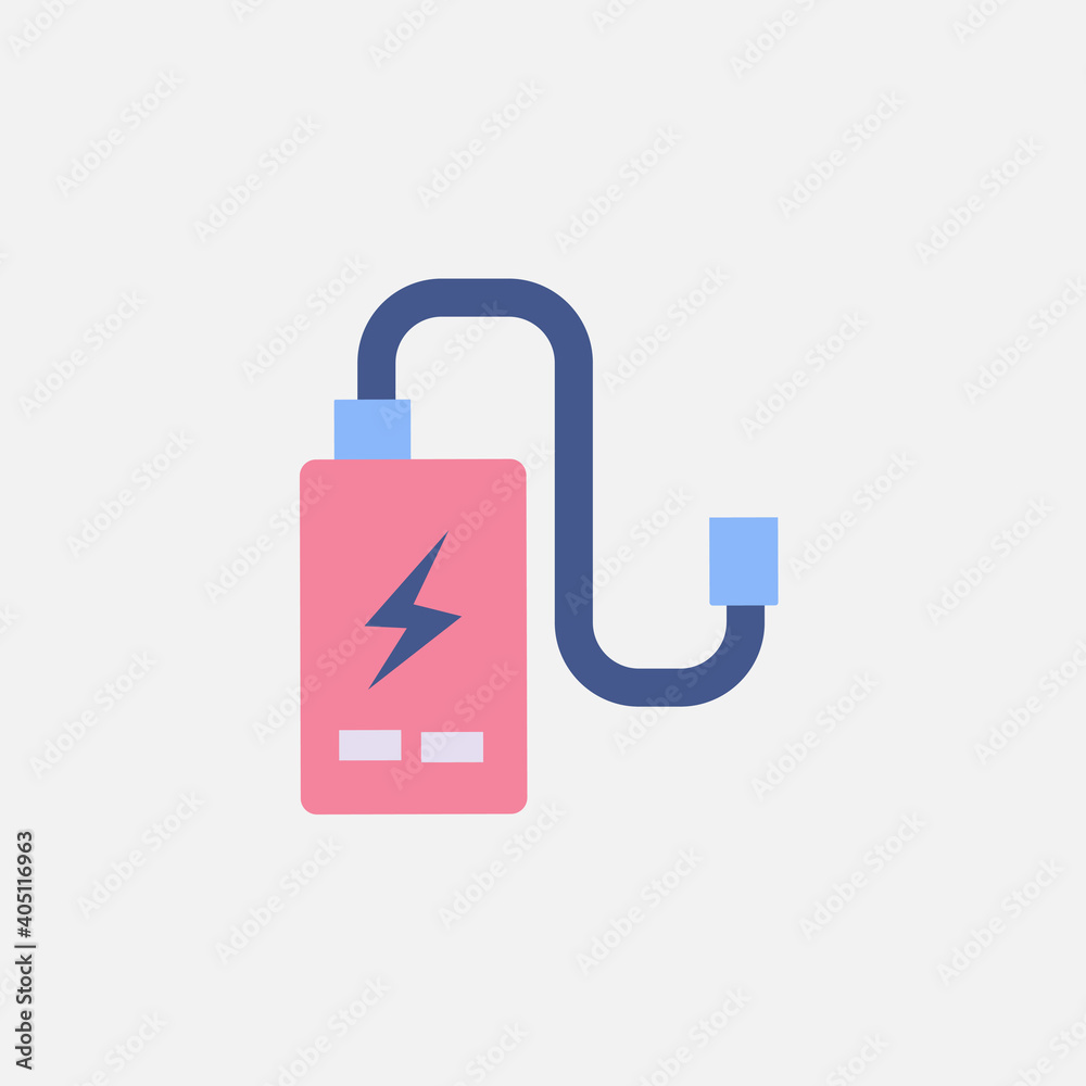 power cell storage battery or portable charger flat icon vector illustration power cell storage battery or portable charger flat icon vector illustration