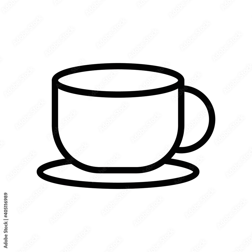 line icon symbol for coffee or tea glass line icon symbol for coffee or tea glass