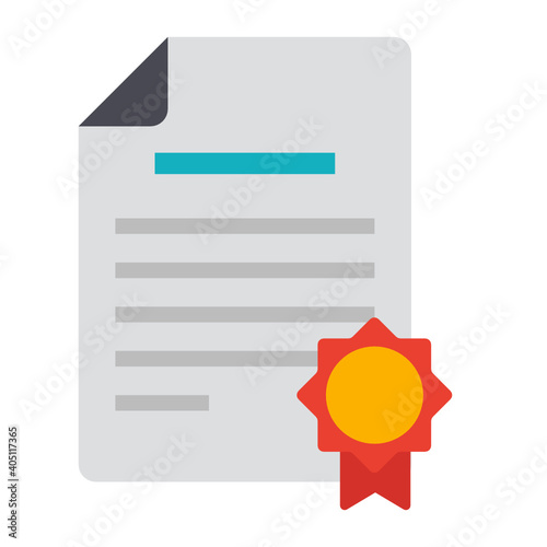 Life insurance policy form document Vector color Icon Design, Security Bond Certificate concept, Financial loss Protection Symbol on white background, Risk management Sign,