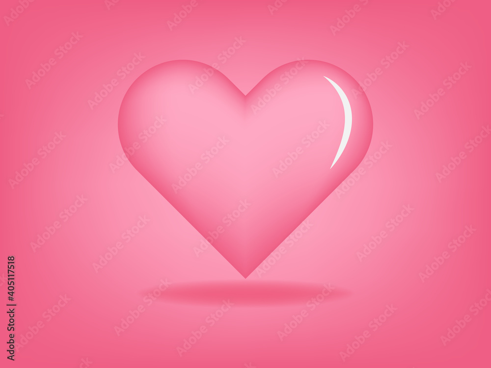 Valentine Day of Vector illustration of Pink Hearts in pink background. Sweet time. Sweet background.