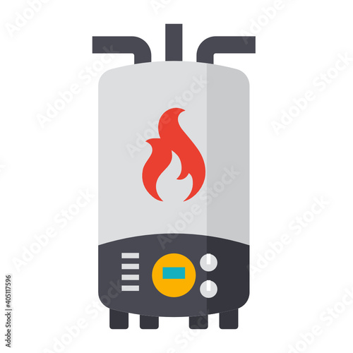 Combi Boiler insurance Concept, Accidental physical damage to equipment vector color icon design, Financial loss Protection Symbol on white background, Risk management Sign,