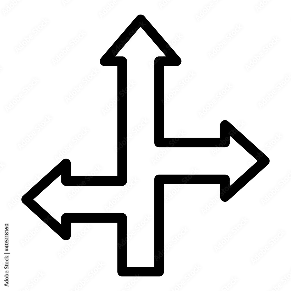 Arrows direction icon. Outline arrows direction vector icon for web design isolated on white background Arrows direction icon. Outline arrows direction vector icon for web design isolated on white background