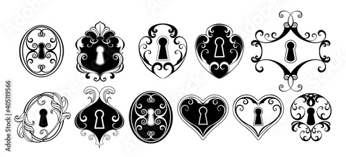 Black keyholes