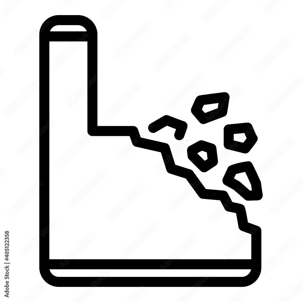 Biodegradable bag icon. Outline biodegradable bag vector icon for web design isolated on white background